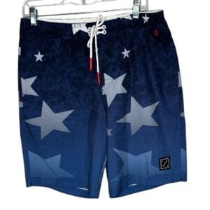American Eagle Men’s US Flag Bathing Suit Shorts. Size Medium.